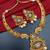 ​antique gold plated black & gold meenakari necklace set with pearl drops.