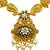​antique gold plated black & gold meenakari necklace set with pearl drops.