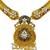 ​antique gold plated black & gold kundan meenakari necklace set with pearl drops.