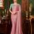 pink heavy chiffon silk blend saree with embroidery with unstitched blouse