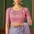lavendor heavy chiffon silk blend saree with embroidery with unstitched blouse