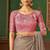 light brown heavy chiffon silk blend saree with embroidery with unstitched blouse