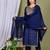 Blue embroidered Kurti Pant Set
