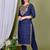 Blue embroidered Kurti Pant Set