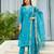 Women Gorgeous Viscose Fabric Embroidery Work Straight Kurta, Pant and Dupatta Set