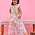 Green printed chanderi lehenga set