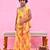 Yellow printed georgette sharara set