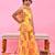 Yellow printed georgette sharara set