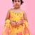 Yellow printed georgette sharara set