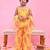Yellow printed georgette sharara set
