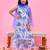 Multicolor printed chanderi kurta set