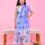 Multicolor printed chanderi kurta set