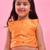 Orange printed dupion lehenga set