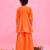 Orange plain cotton silk sharara set