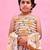 Multicolor printed chanderi lehenga set