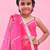Magenta printed cotton silk lehenga set