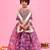 Purple printed chanderi lehenga set