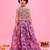 Purple printed chanderi lehenga set