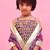 Purple printed chanderi lehenga set