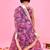 Purple printed chanderi lehenga set