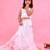 White printed organza lehenga set