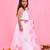 White printed organza lehenga set
