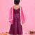 Purple printed cotton silk lehenga set