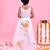 White printed organza lehenga set