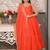 Designer georgette gown with  sequence embroidered work