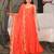 Designer georgette gown with  sequence embroidered work