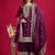 Chinnon silk embroidery sequence work top-plazo and dupatta set
