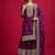 Chinnon silk embroidery sequence work top-plazo and dupatta set