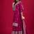 Chinnon silk embroidery sequence work top-plazo and dupatta set
