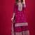 Chinnon silk embroidery sequence work top-plazo and dupatta set