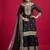 Chinnon silk embroidery sequence work top-plazo and dupatta set