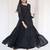 designer fox georgette gown with  embroidered work