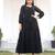 designer fox georgette gown with  embroidered work