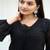 designer fox georgette gown with  embroidered work