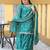 Designer chinon suit with sequence embroidered work