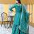 Designer chinon suit with sequence embroidered work