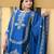 Designer chinon suit with sequence embroidered work