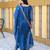 Designer chinon suit with sequence embroidered work