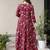 Women Gorgeous Rayon Fabric Printed Work Flared Kurta, Pant and Dupatta Set