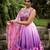 Purple Floral Printed Chinon Lehenga With Un-Stitched Blouse