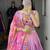 Purple Floral Printed Chinon Lehenga With Un-Stitched Blouse