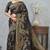 black sequin zari resham embroidered banarasi silk saree