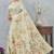 off white sequin zari resham embroidered banarasi silk saree