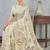 off white sequin zari resham embroidered banarasi silk saree