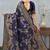 navy blue sequin zari resham embroidered banarasi silk saree