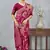 magenta sequin zari resham embroidered banarasi silk saree